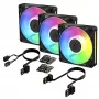 Arctic BioniX P12 A-RGB 120mm PWM Wentylator obudowy (3 sztuki) – Adresowalny RGB, 450-3000 RPM, 129 m³/h, Czarny