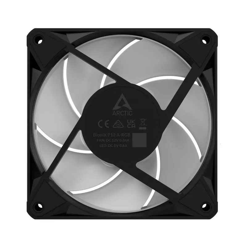 Arctic BioniX P14 A-RGB 140mm PWM Fan 3-Pack - Czarny - Addressable RGB, 2500 RPM, 186 m³/h