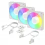 Arctic BioniX P14 A-RGB (Biały) Zestaw 3 szt. | 140 mm wentylator obudowy PWM z podświetleniem A-RGB, 400–2500 obr./min