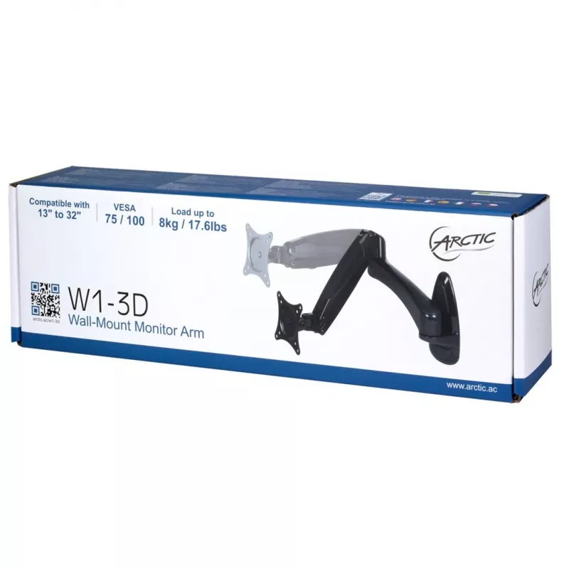 Uchwyt Arctic W1-3D do wyświetlaczy LCD - stop aluminium - rozmiar ekranu do 109,2 / 124 cm