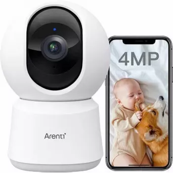 Arenti P2Q 2K QHD Wi-Fi Kamera bezpieczeństwa do wnętrz z detekcją ludzi AI, dwukierunkowym audio i noktowizją