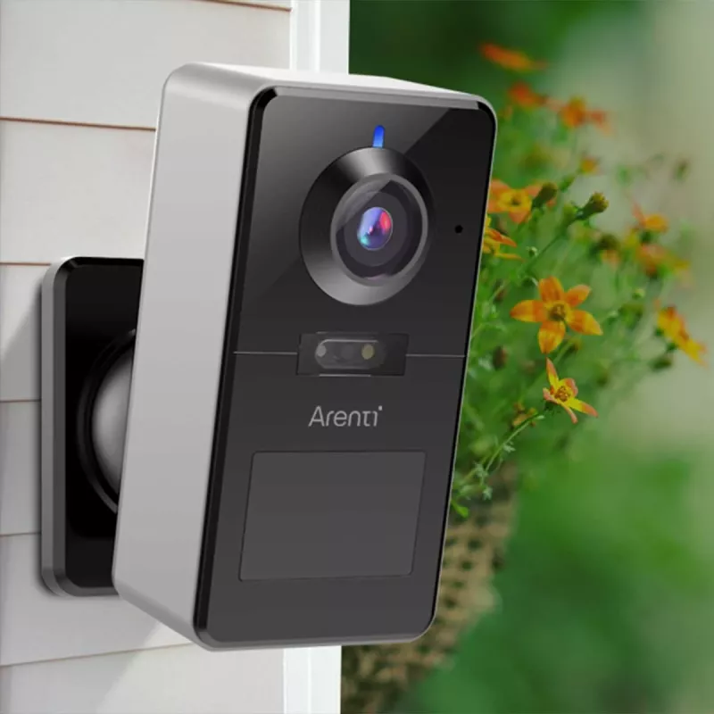Arenti POWER1Q 2K Inteligentna kamera bezpieczeństwa zasilana baterią, AI Human Detection, Kolorowy noktowizor, IP65, Czarny