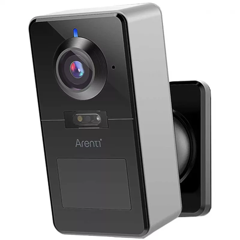 Arenti POWER1Q 2K Inteligentna kamera bezpieczeństwa zasilana baterią, AI Human Detection, Kolorowy noktowizor, IP65, Czarny