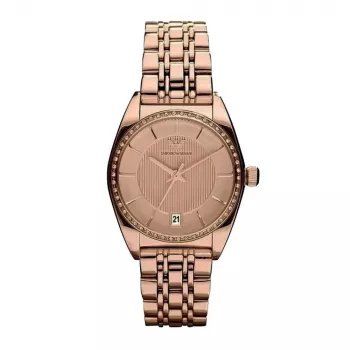 Zegarek damski ARMANI AR0381 na kwarc 31mm Stal nierdzewna Srebrna tarcza Bransoleta dwukolorowa