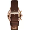 ARMANI AR0387 Męski Zegarek Kwarcowy Chronograf 42mm Czarna Tarcza Skórzany Pasek
