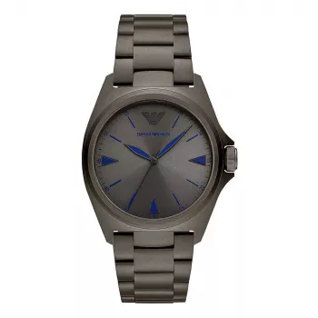 ARMANI AR11381 Męski Zegarek Kwarcowy Analogowy 40mm Stal Nierdzewna Niebieska Tarcza