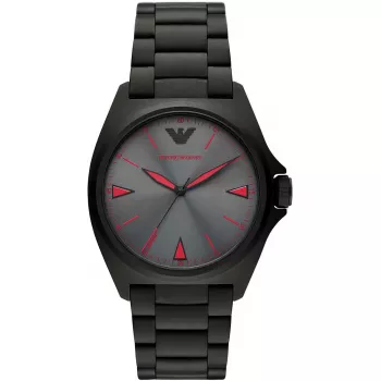 Zegarek męski ARMANI AR11393 z kwarcowym mechanizmem analogowym, koperta ze stali nierdzewnej 40 mm, czarny skórzany pasek