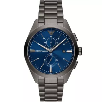 ARMANI AR11481 Zegarek męski Luigi Chronograph Quartz 43mm Czarna tarcza Czarny pasek skórzany