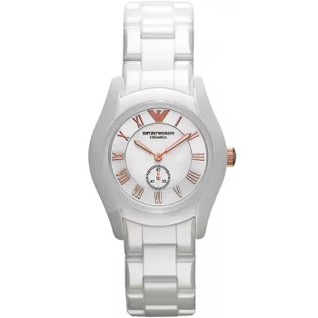 Zegarek damski ARMANI AR1418 na kwarc 28mm biała ceramika