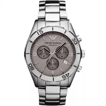 ARMANI AR1462 Męski Zegarek Ceramiczny 43mm Czarna Tarcza Chronograf