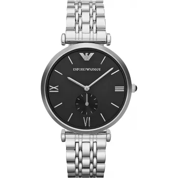 Zegarek męski ARMANI AR1676 Analogowy Kwarcowy 40mm Czarna Tarcza Skórzany Pasek
