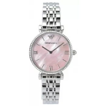 Zegarek damski Armani AR1779 32mm, różowe złoto, stal nierdzewna, brązowa skóra