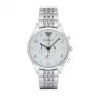 ARMANI AR1879 Męski Zegarek Analogowy Kwarcowy 43mm Koperta ze Stali Szlachetnej Czarny Pasek Skórzany