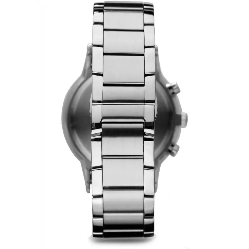 ARMANI AR2434 Męski zegarek chronograf z niebieską tarczą i stalową bransoletą 43mm