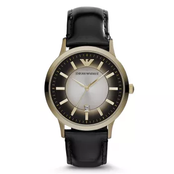 Zegarek męski Armani AR2468 z niebieską tarczą i stalową bransoletą, chronograf, 40 mm