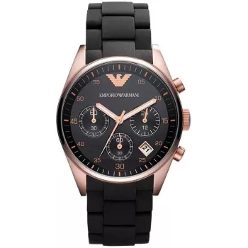 Zegarek damski ARMANI AR5906 ze stali nierdzewnej w kolorze różowego złota z kwarcowym mechanizmem chronografu