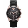 Zegarek damski ARMANI AR5906 ze stali nierdzewnej w kolorze różowego złota z kwarcowym mechanizmem chronografu