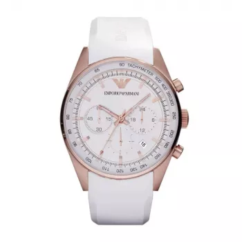ARMANI AR5979 Unisex Zegarek Kwarcowy Chronograf 43mm Stal Nierdzewna Czarna Tarcza