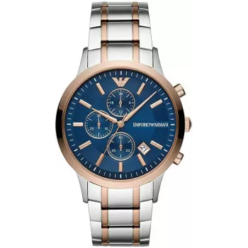 Zegarek męski ARMANI AR80025 Kwarcowy Chronograf 43mm Stal nierdzewna Niebieska tarcza