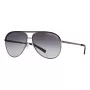 ARMANI EXCHANGE AX2002-60992V Okulary przeciwsłoneczne Unisex - Matowa czarna oprawka metalowa z ciemnoszarymi lustrzanymi soczewkami Silver