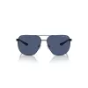 Okulary przeciwsłoneczne Armani Exchange AX2047S6003Z3 męskie prostokątne matowa czerń ciemny szary 63mm
