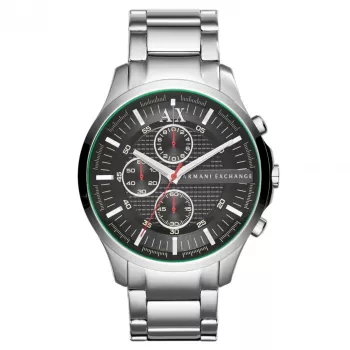 Zegarek męski ARMANI EXCHANGE AX2163 z kwarcowym chronografem, 46mm, czarna tarcza, skórzany pasek