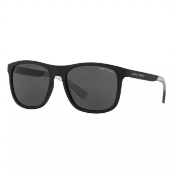Okulary przeciwsłoneczne Armani Exchange AX4049SF 81808 dla mężczyzn - matowa czarna oprawka, szare soczewki, 57 mm