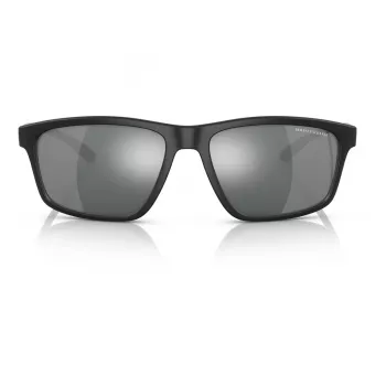 ARMANI EXCHANGE AX4122S80786G Okulary przeciwsłoneczne męskie, czarne, prostokątne, soczewka 59 mm, ochrona 100% UV400