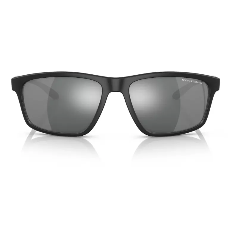 ARMANI EXCHANGE AX4122S80786G Okulary przeciwsłoneczne męskie, czarne, prostokątne, soczewka 59 mm, ochrona 100% UV400