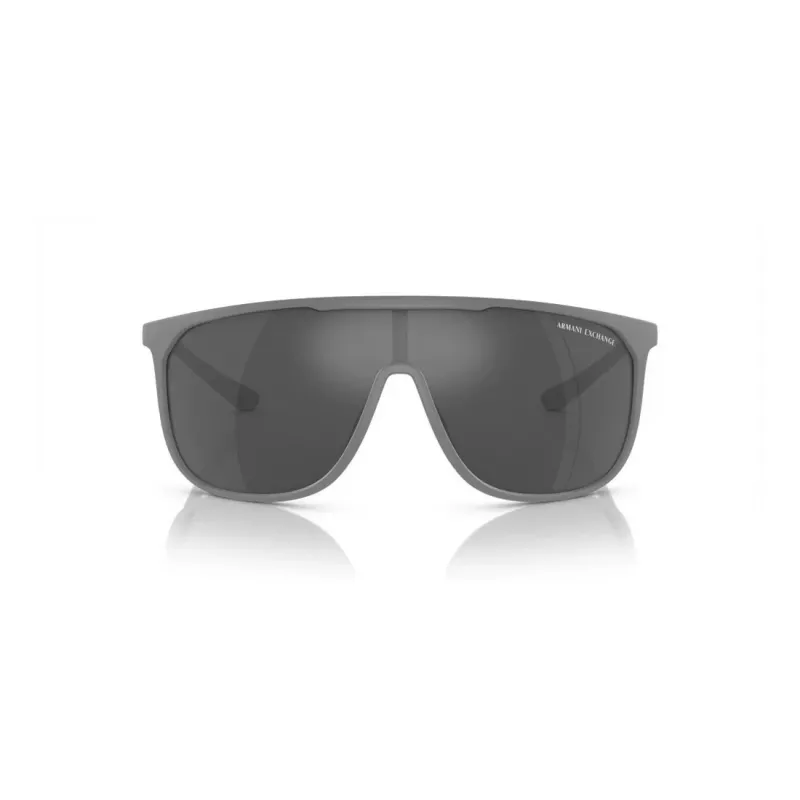 Okulary przeciwsłoneczne Armani Exchange AX4137SU81806 męskie kwadratowe - oprawka matowa czerń, soczewki ciemnoszare