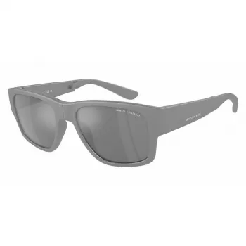 Okulary przeciwsłoneczne Armani Exchange AX4141SU81806 dla mężczyzn, matowa czerń, ciemny szary, 56 mm