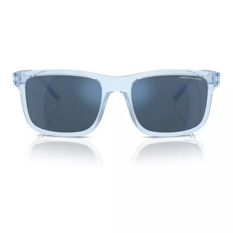 Okulary przeciwsłoneczne męskie Armani Exchange AX4145S834555 - Prostokątna oprawa propionianowa - 57/19/145 mm