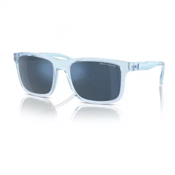 Okulary przeciwsłoneczne męskie Armani Exchange AX4145S834555 - Prostokątna oprawa propionianowa - 57/19/145 mm