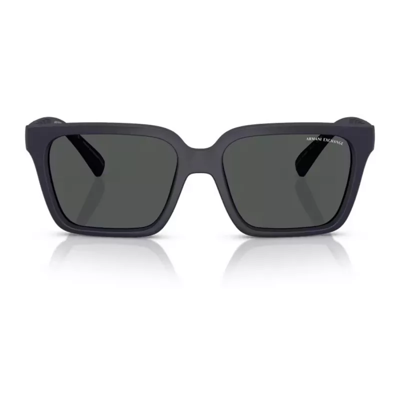 Okulary przeciwsłoneczne Armani Exchange AX4147S 610587 dla mężczyzn - Oprawka matowa czarna, soczewki ciemnoszare, 56 mm
