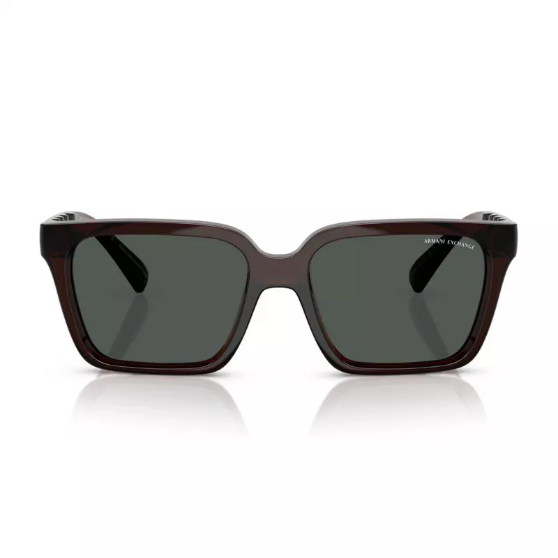 Okulary przeciwsłoneczne unisex Armani Exchange AX4147S835773, oprawka Havana, soczewki brązowe, 56 mm