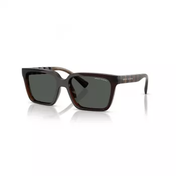 Okulary przeciwsłoneczne unisex Armani Exchange AX4147S835773, oprawka Havana, soczewki brązowe, 56 mm