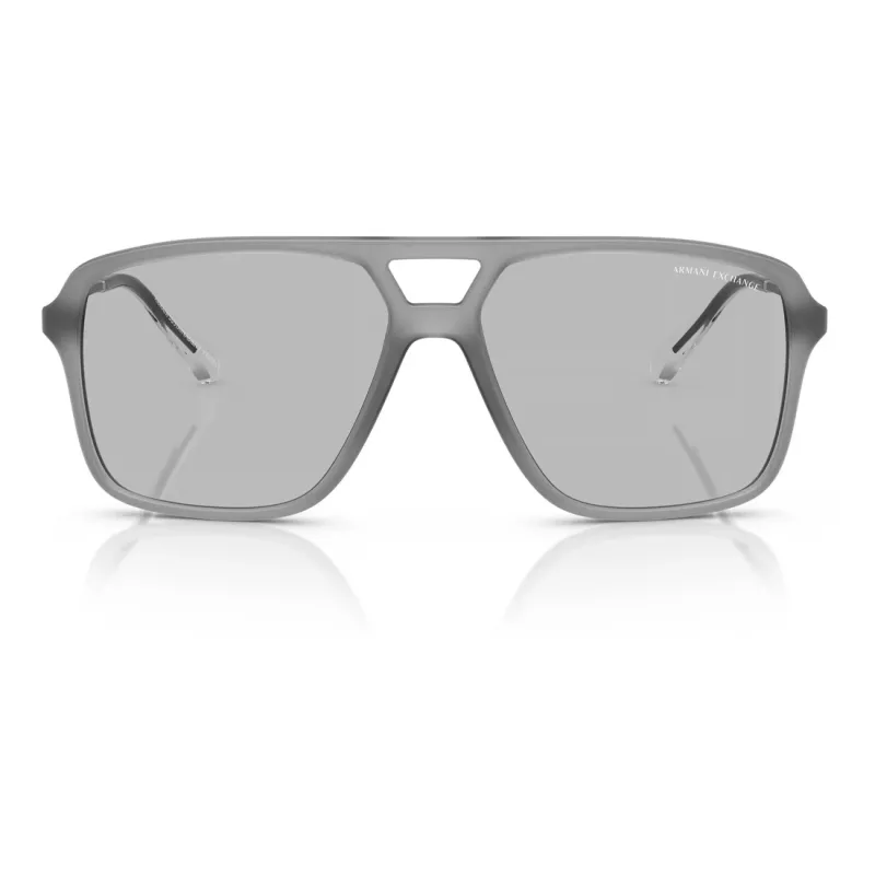 Okulary przeciwsłoneczne Armani Exchange AX4150SU83638 Męskie Kwadratowe Matowa Czerń Szary 59mm
