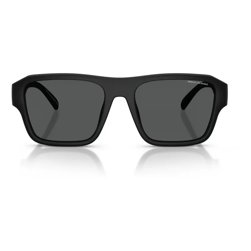 Okulary przeciwsłoneczne męskie Armani Exchange AX4154SU83737 - czarna oprawka z propionianu, szare soczewki poliwęglanowe, ochrona UV400