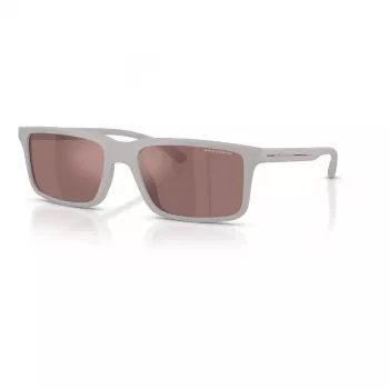 Okulary przeciwsłoneczne męskie Armani Exchange AX4157SU83786 prostokątne - oprawka matowa czerń, soczewki szare