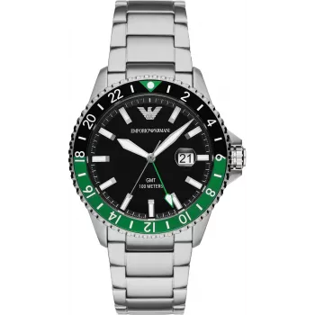 ARMANI Man AR11589 Męski Zegarek Analogowy Kwarcowy 42mm Niebieska Tarcza Srebrna Stal Szlachetna