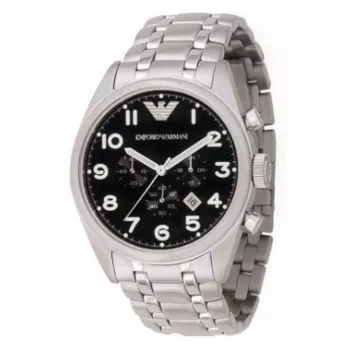 Zegarek męski Armani AR0508 Chronograph 40mm Stal nierdzewna Czarna tarcza
