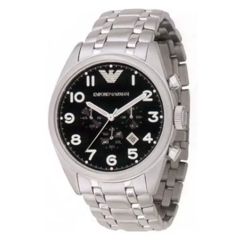 Zegarek męski Armani AR0508 Chronograph 40mm Stal nierdzewna Czarna tarcza