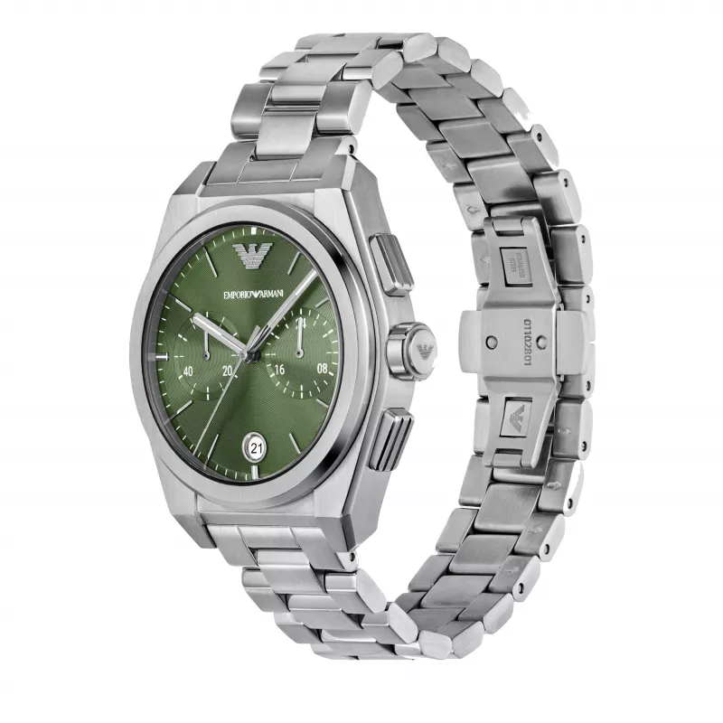Zegarek męski Armani AR11640 ze stali nierdzewnej, chronograf, 43 mm