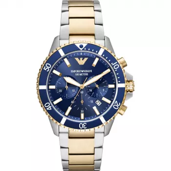 Zegarek męski ARMANI AR11362 (43 mm) – niebieska tarcza, bransoleta ze stali nierdzewnej