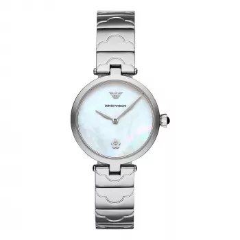 Zegarek ARMANI AR11235 dla kobiet, kwarcowy, 32 mm, stal nierdzewna, srebrny