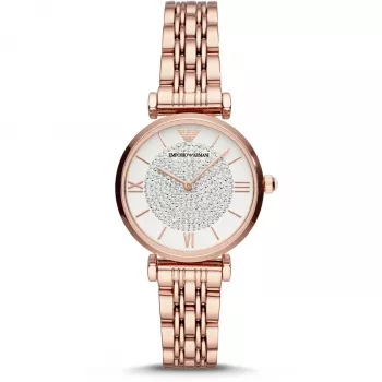 Zegarek damski ARMANI AR11244 Gianni T-Bar Kwarcowy Analogowy 32mm Różowo-złoty Stal nierdzewna