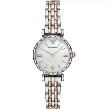 Zegarek ARMANI AR11290 dla kobiet, kwarcowy, analogowy, 28 mm, stal nierdzewna, srebrny