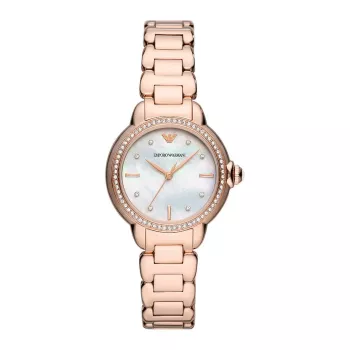 Zegarek ARMANI AR11523 Gianni T-Bar Kwarcowy 32mm Różowe Złoto Stal Nierdzewna