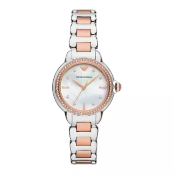 Zegarek ARMANI AR11569 Gianni T-Bar Kwarcowy 32mm Srebrny Stal Nierdzewna