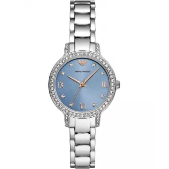 ARMANI Damski zegarek kwarcowy ze stali nierdzewnej AR11585 32mm Srebrna tarcza